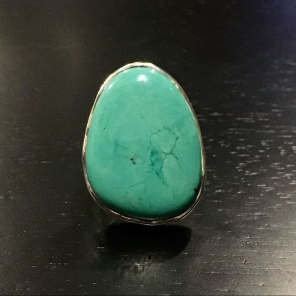 SILPADA Turquoise Sterling Silver 925 Ring Size 8 - Picture 7 of 7